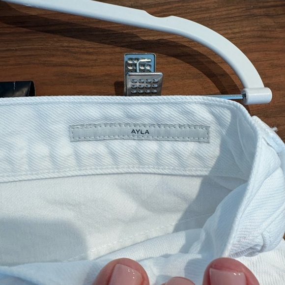 Citizens of Humanity White Ayla Raw Hem Crop Pants - Picture 11 of 13